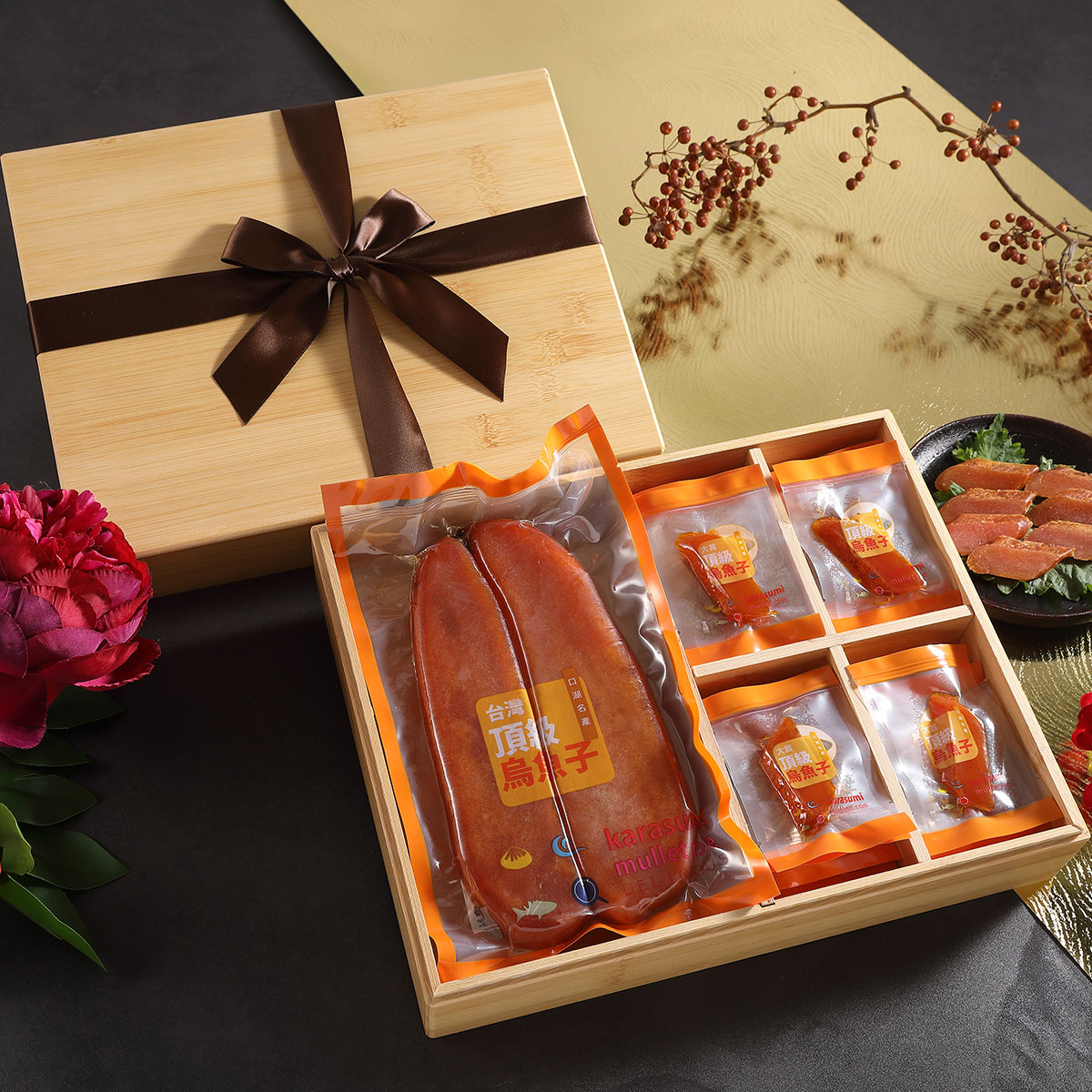 野生烏魚子雙饗禮盒11兩